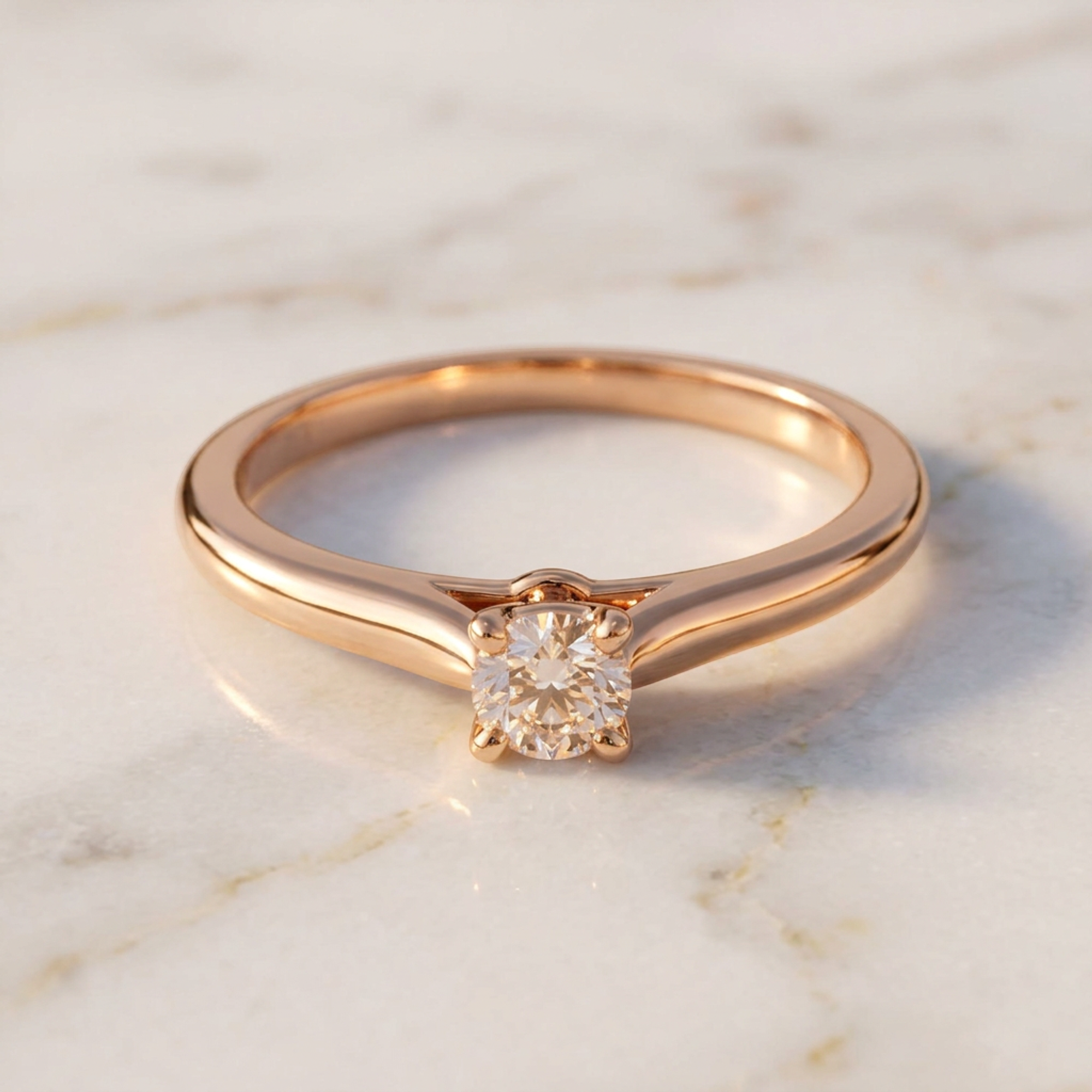 Cartier 1895 Solitaire · Rose Gold · Diamond