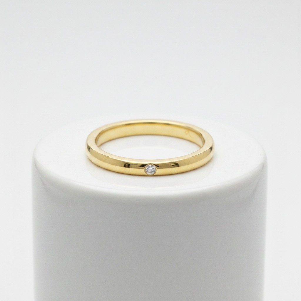 Tiffany Stacking Band · 18K Yellow Gold · Diamond