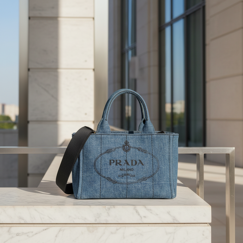 Prada Canapa · Denim Tote