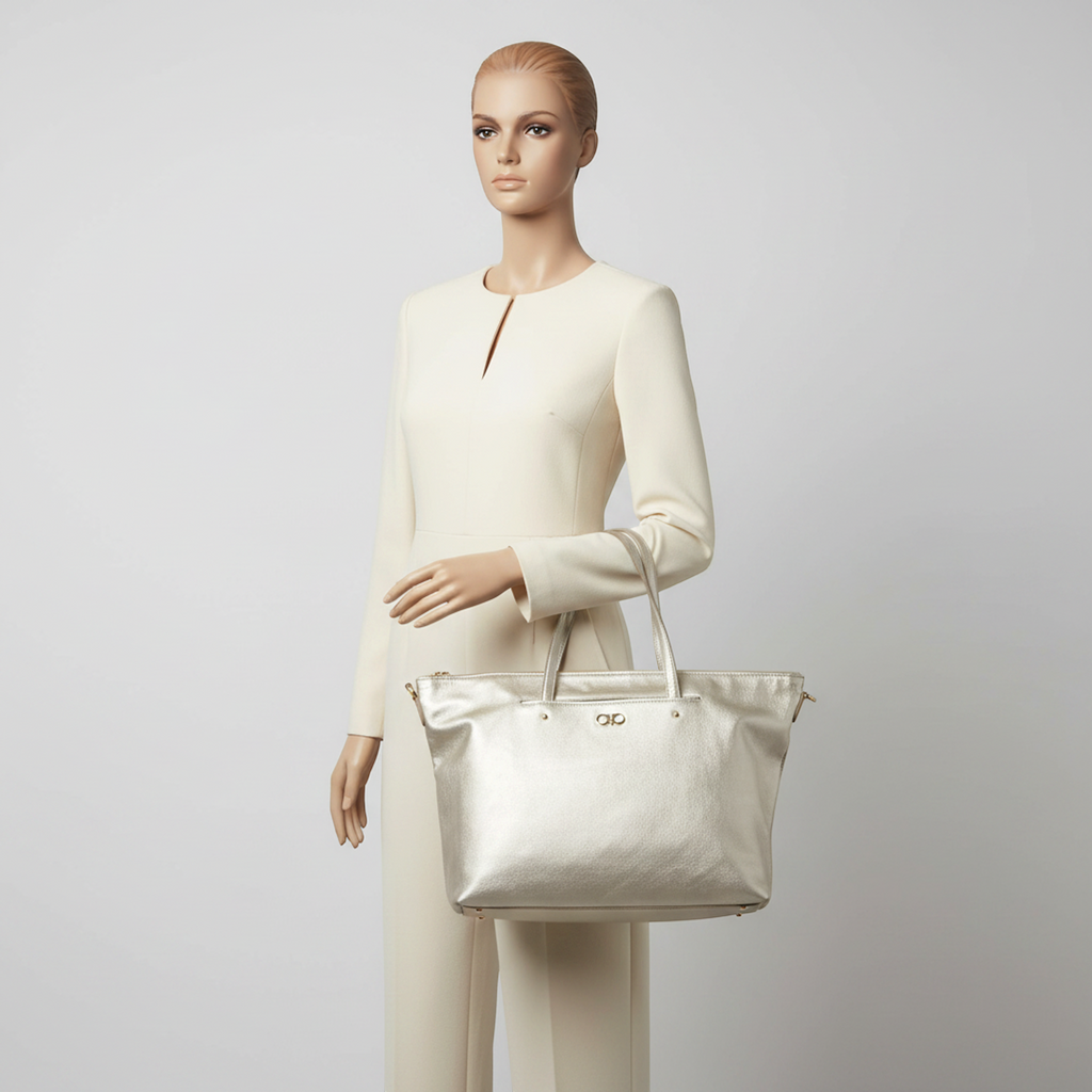 Salvatore Ferragamo Gancini · Leather Tote