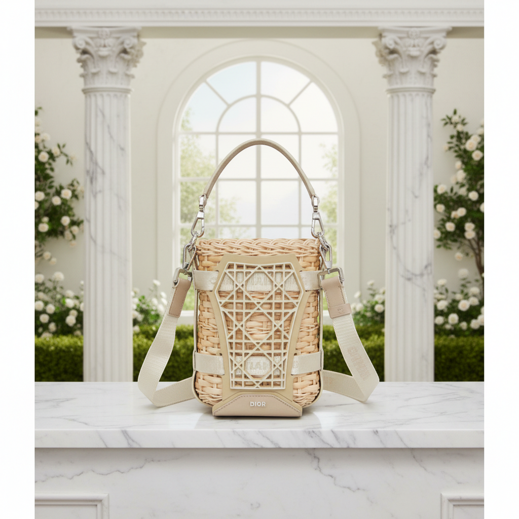 Christian Dior Sahara · Rattan Basket Bag