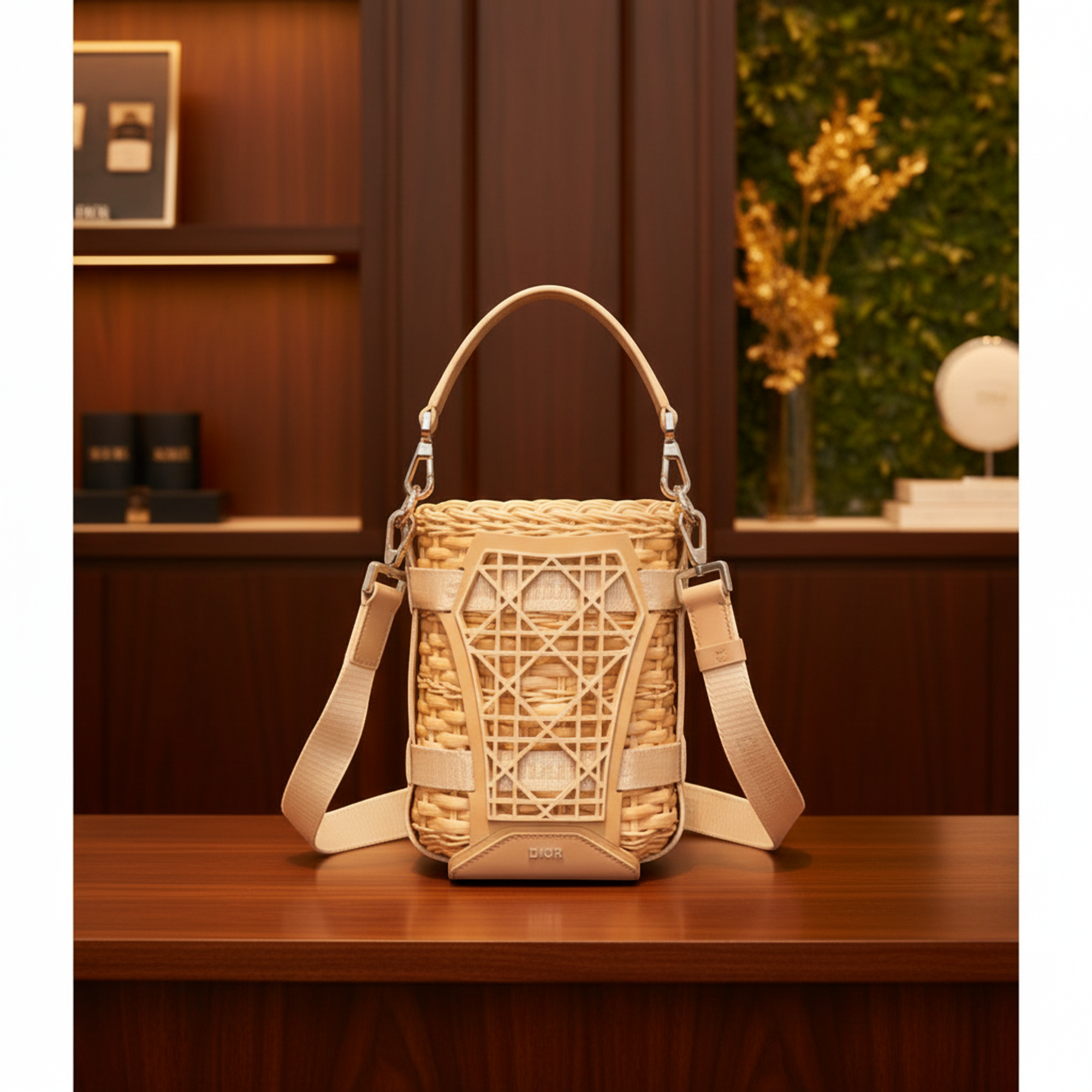 Christian Dior Sahara · Rattan Basket Bag