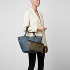 Prada Denim · Leather Tote