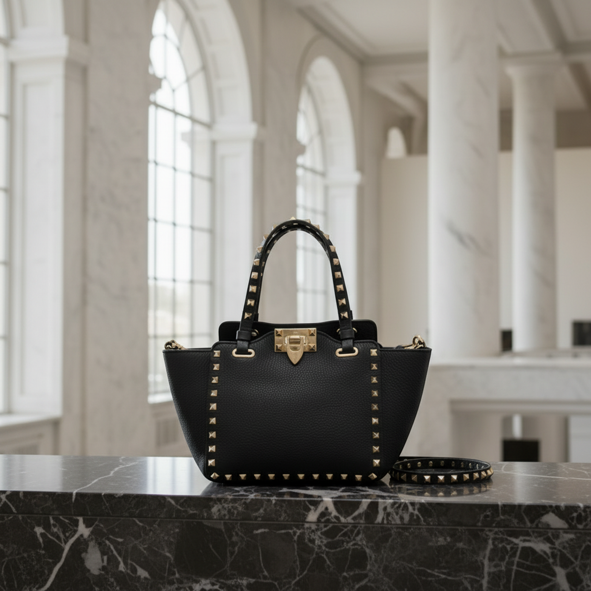 Valentino Garavani Lock Studs · Leather