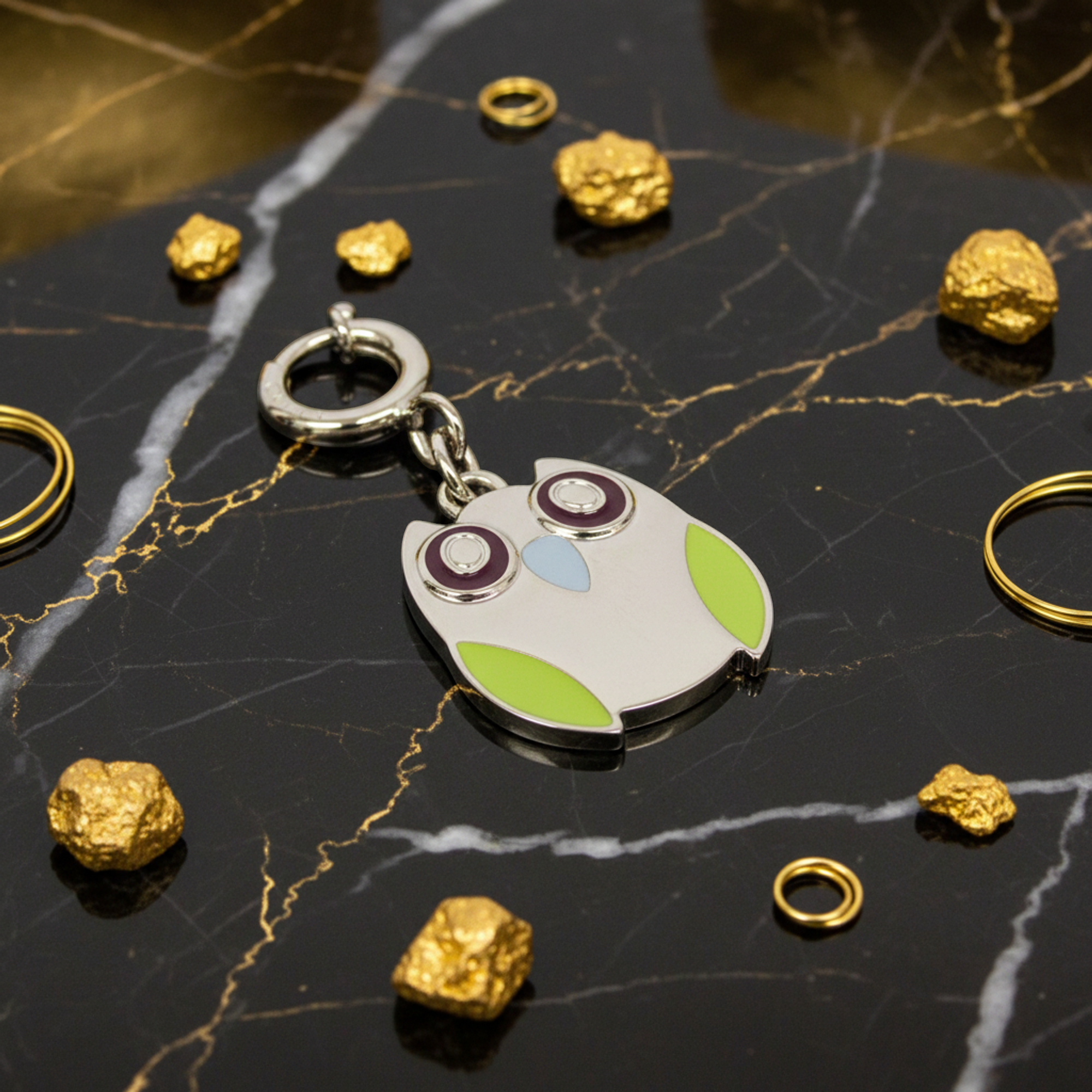 Gucci Owl Charm · Sterling Silver
