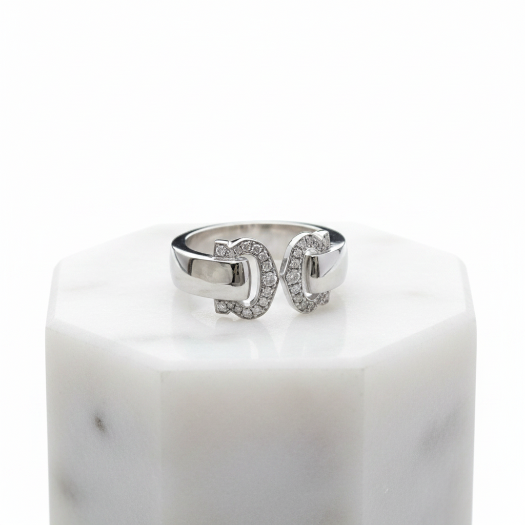 Cartier 2C Boucle · Diamond · 18K White Gold