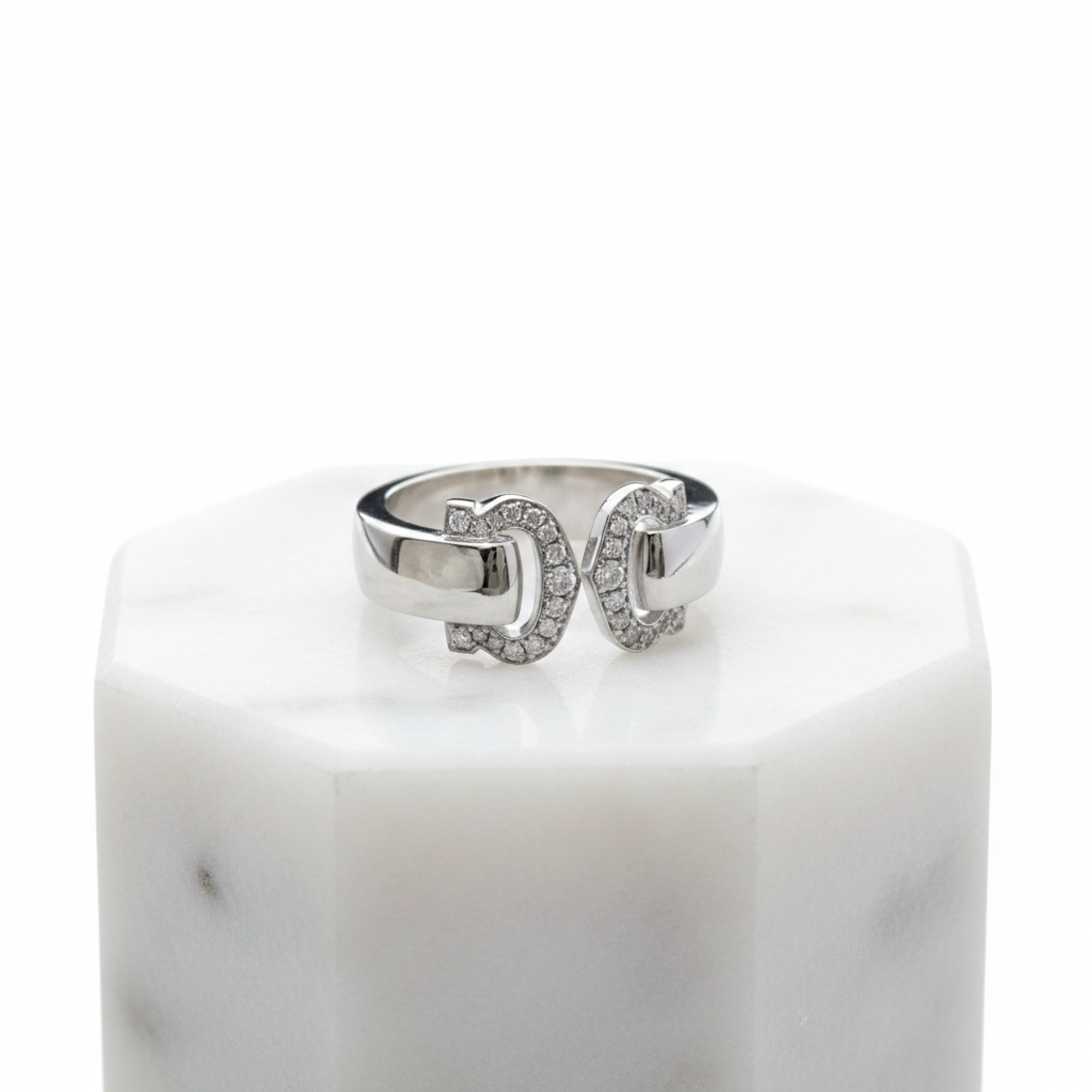 Cartier 2C Boucle · Diamond · 18K White Gold