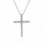 Star Jewelry Diamond Cross · 18K White Gold