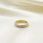 Tiffany Milgrain · Platinum & 18K Yellow Gold
