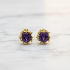 Tiffany Amethyst Studs · 18K Yellow Gold
