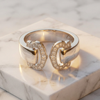 Cartier 2C Boucle Diamond · 18K White Gold