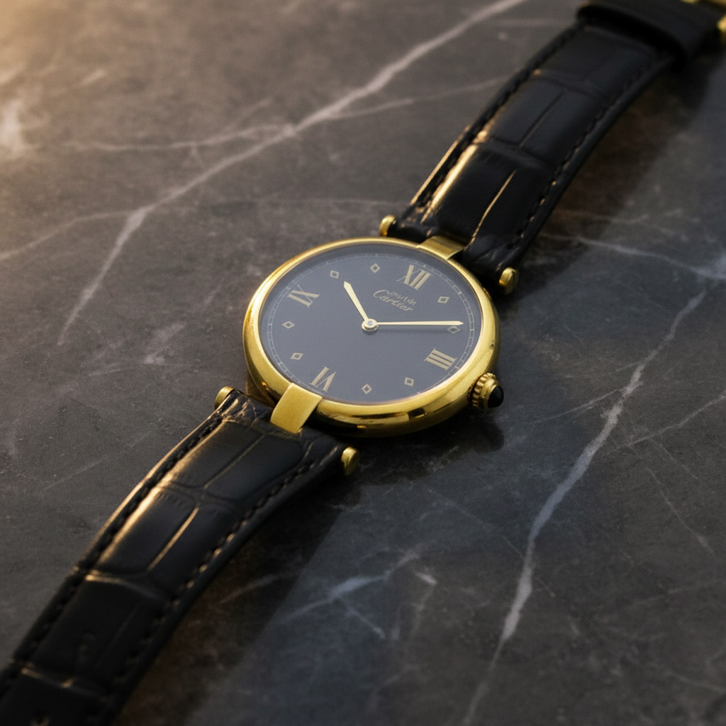 Cartier Must Vendome · Gold Plated · Quartz