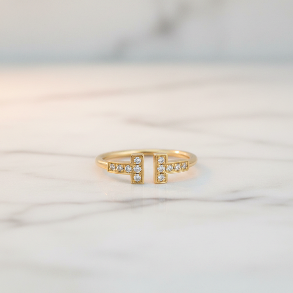 Tiffany T Wire · Rose Gold · Diamond