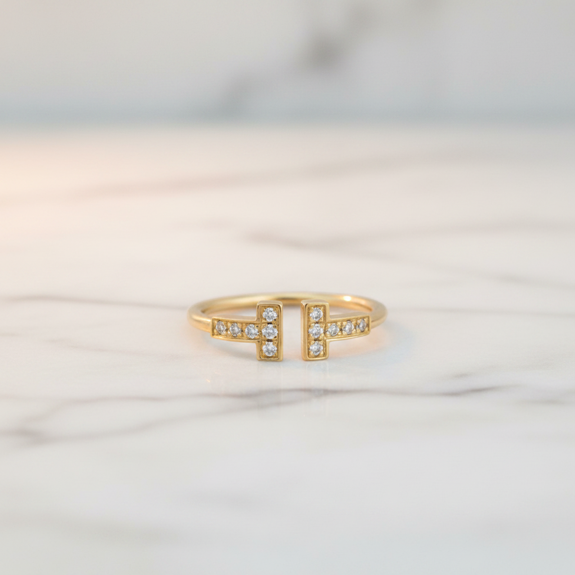 Tiffany T Wire · Rose Gold · Diamond