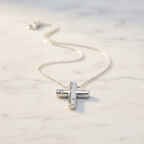 Tiffany Dots Cross · Platinum · Diamond