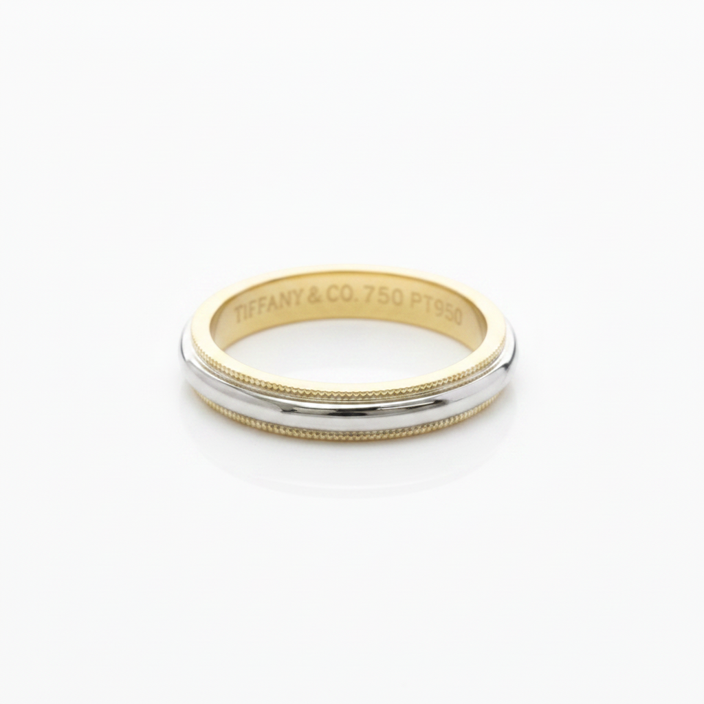 Tiffany Milgrain · Platinum & 18K Gold