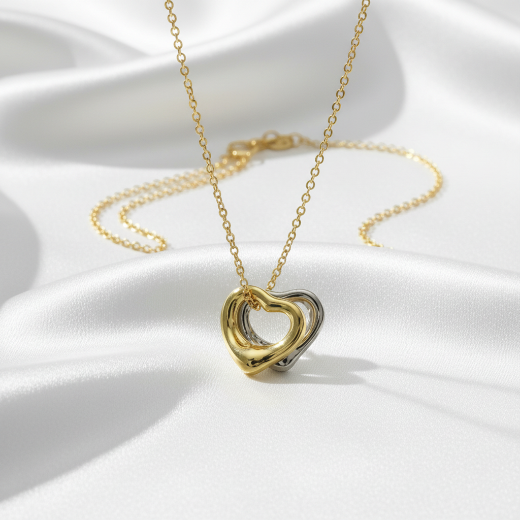 Tiffany Open Heart · Two-Tone Gold