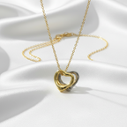 Tiffany Open Heart · Two-Tone Gold