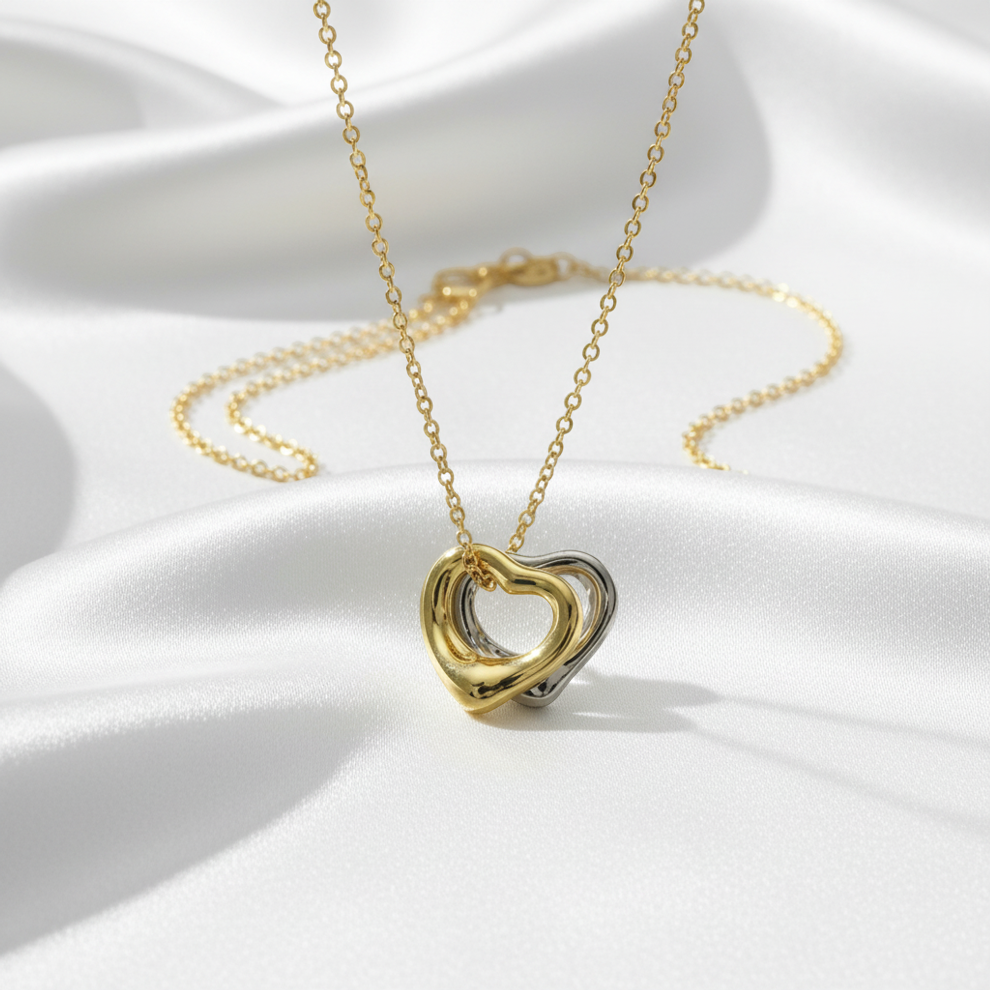 Tiffany Open Heart · Two-Tone Gold