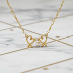 Tiffany Double Loving Heart · 18K Yellow Gold