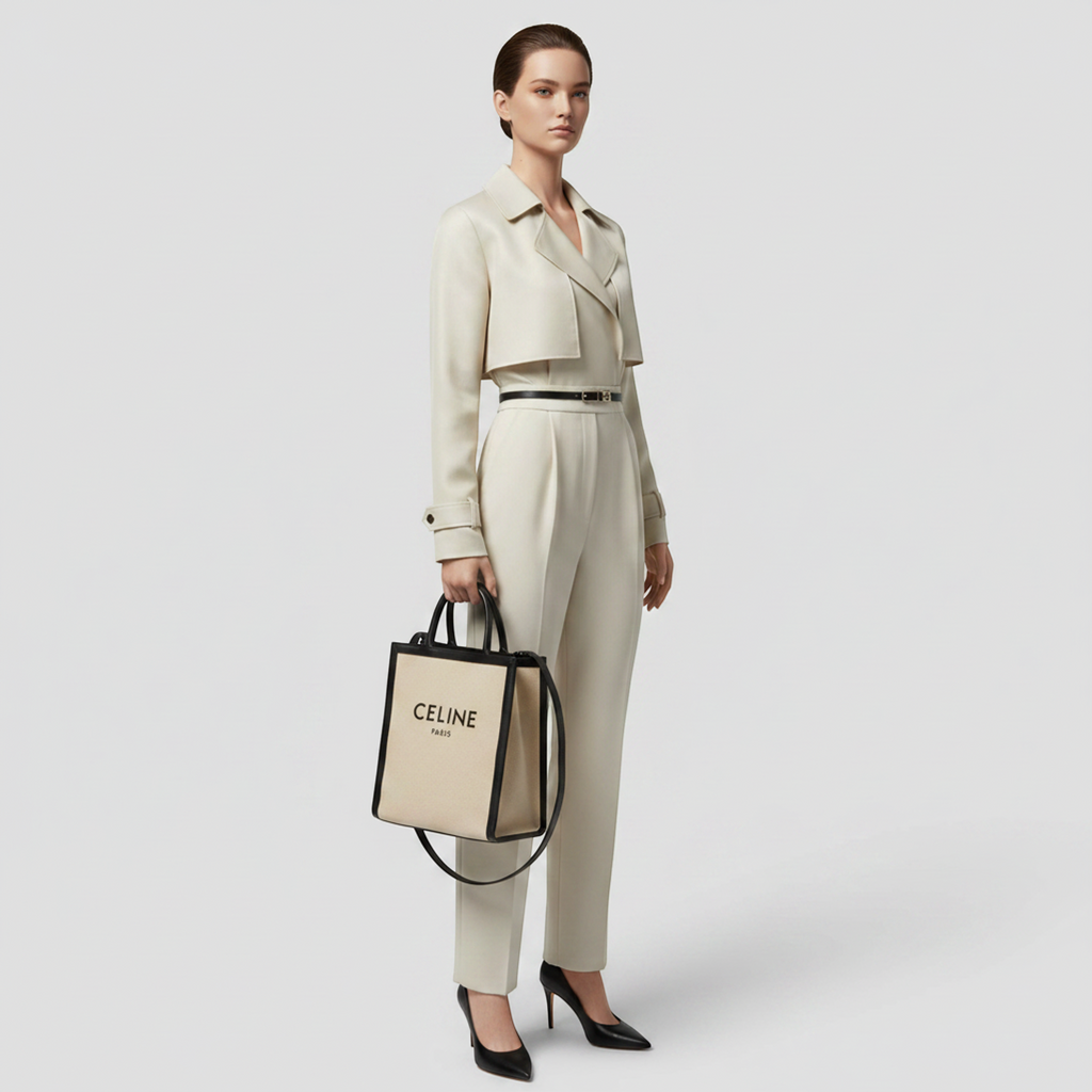 Celine Small Vertical Cabas · Canvas