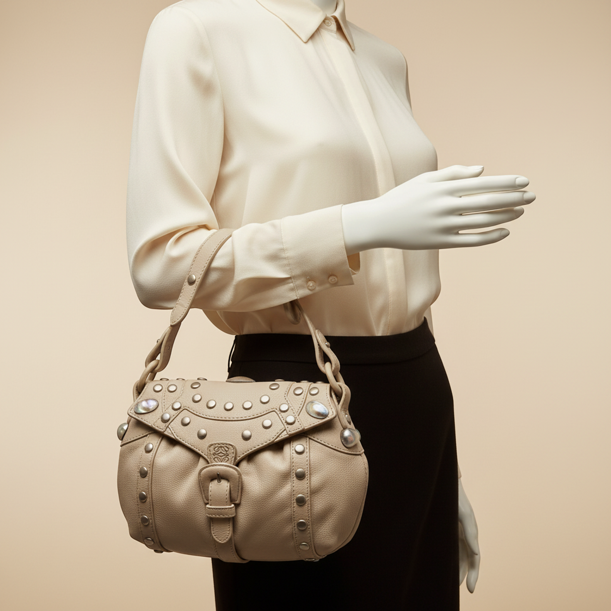 Loewe Belt Flap · Beaded Suede