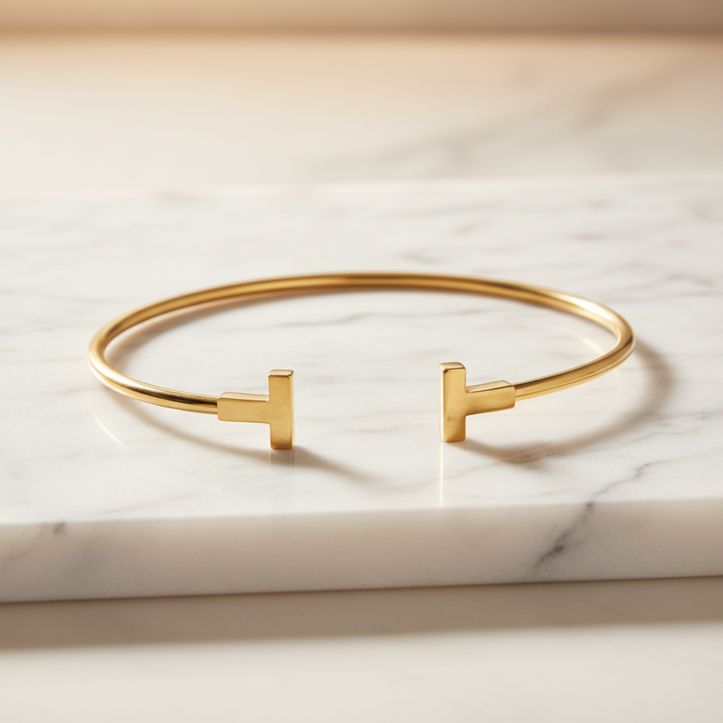 Tiffany T Wire · 18K Yellow Gold Bangle