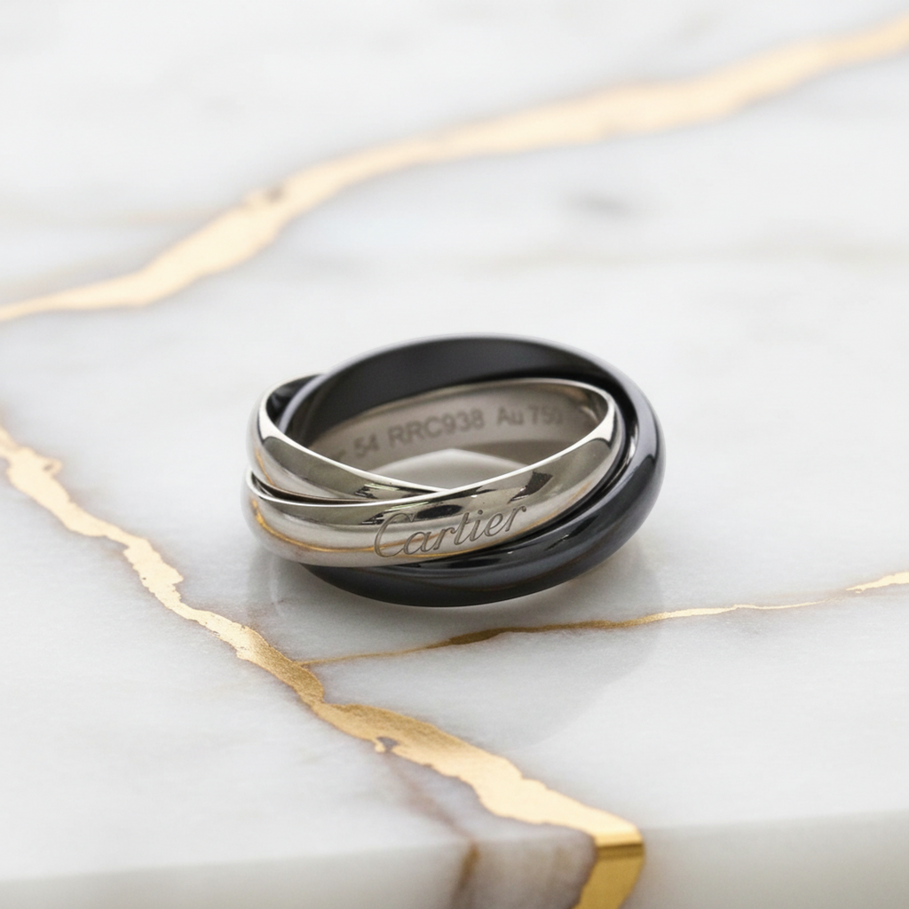 Cartier Trinity · 18K White Gold & Ceramic