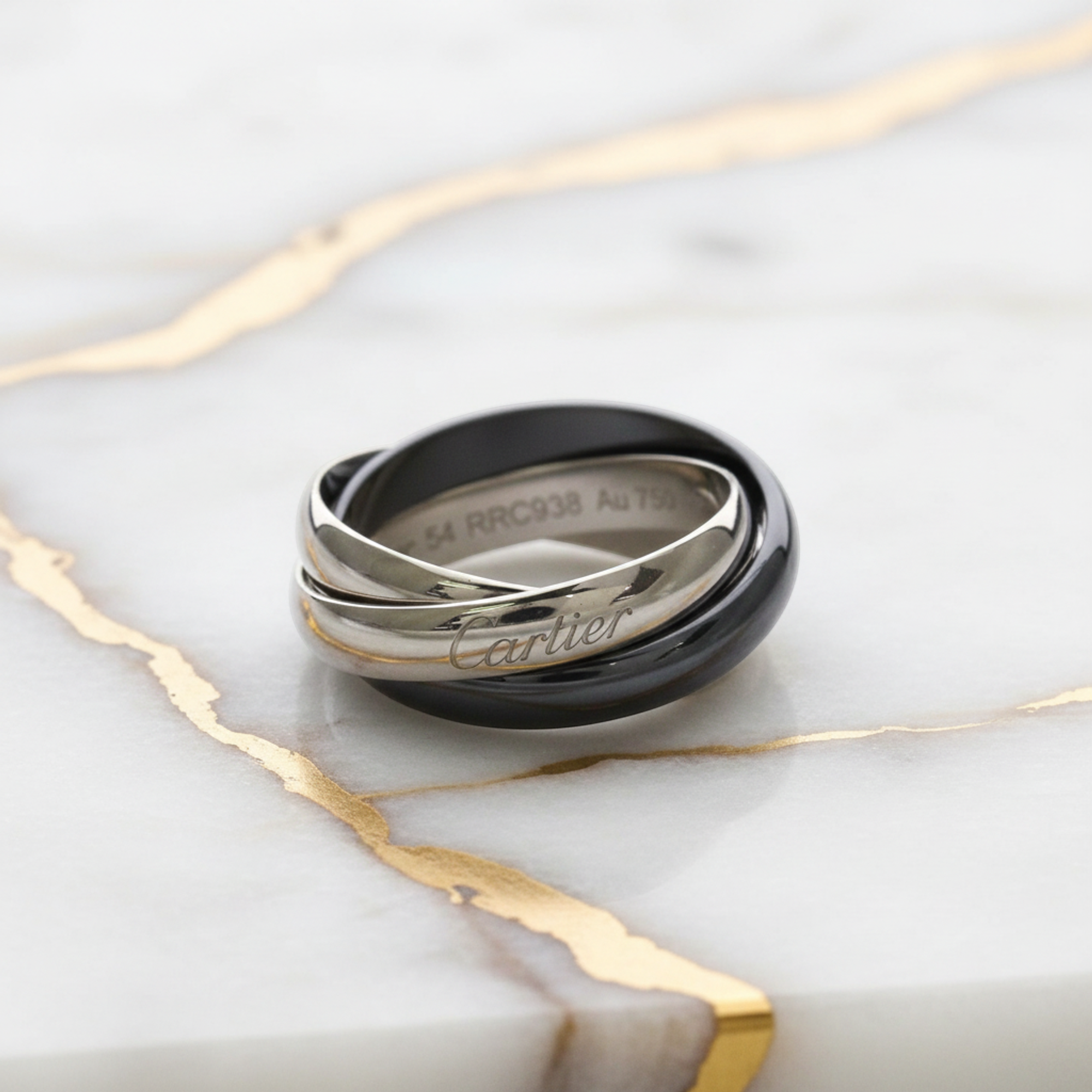 Cartier Trinity · 18K White Gold & Ceramic