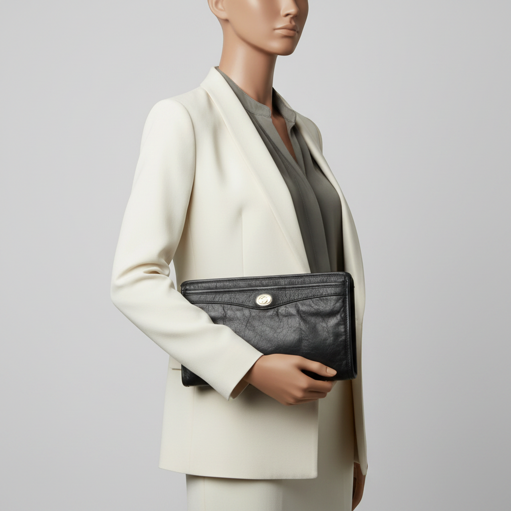 Gucci Interlocking · Leather Clutch