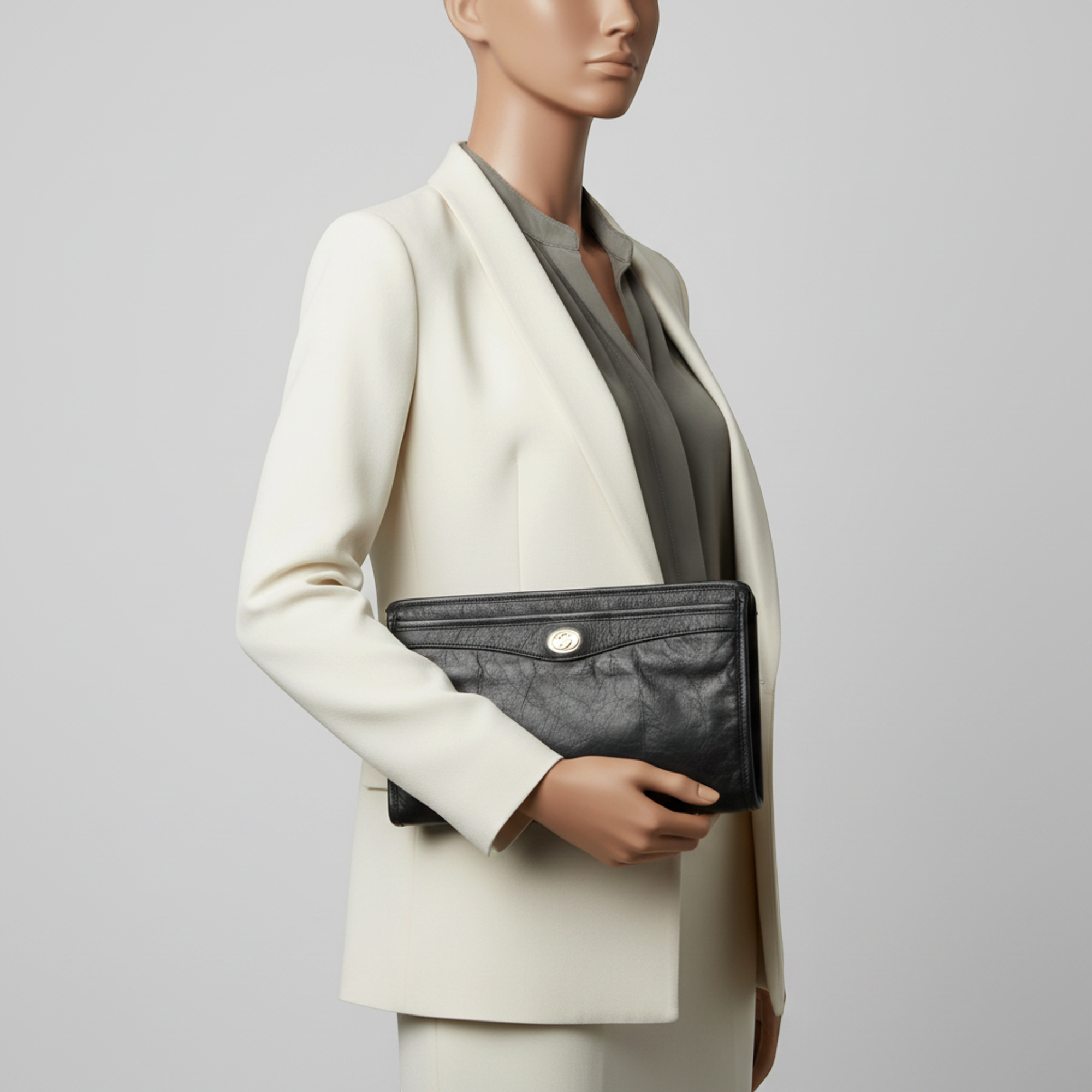 Gucci Interlocking · Leather Clutch