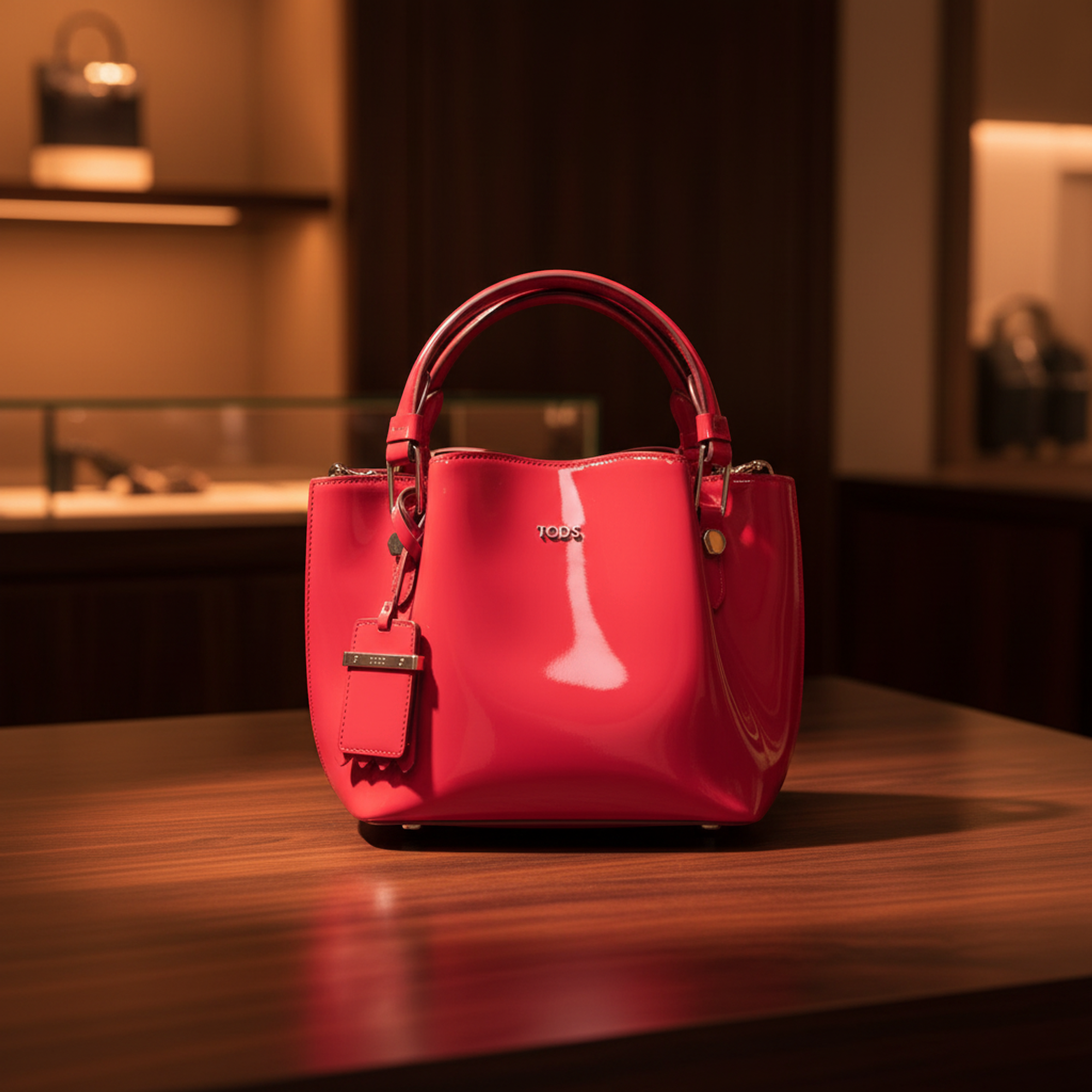 Tod's Mini Flower · Patent Leather