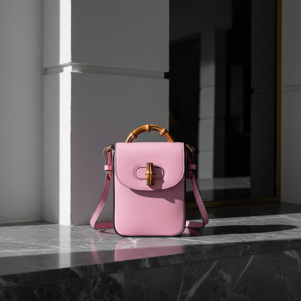 Gucci Bamboo · Leather Backpack