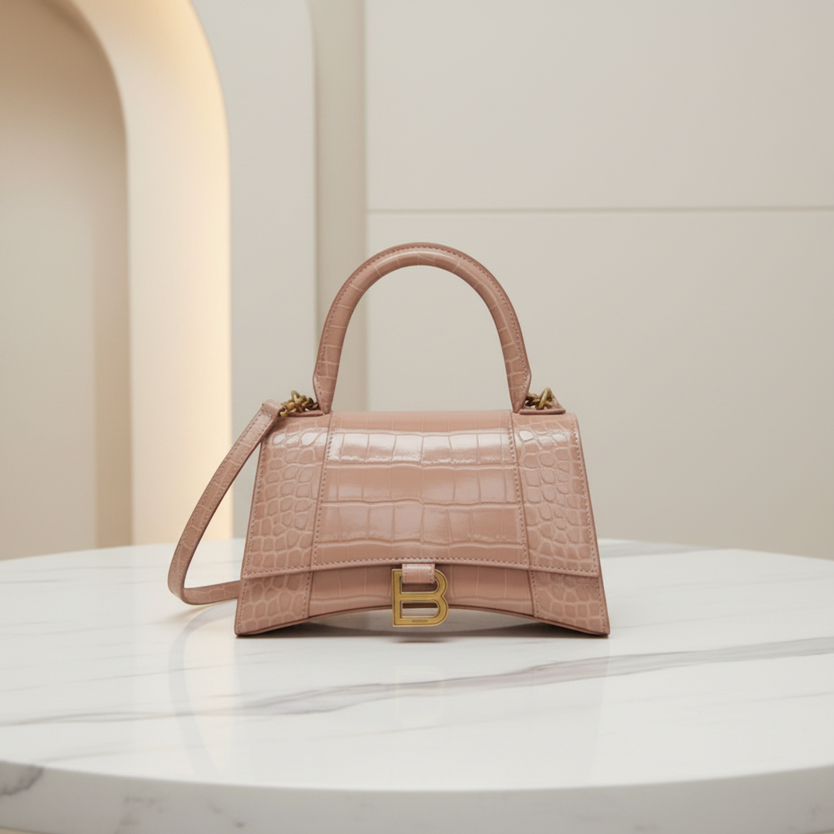 Balenciaga Hourglass · Embossed Leather