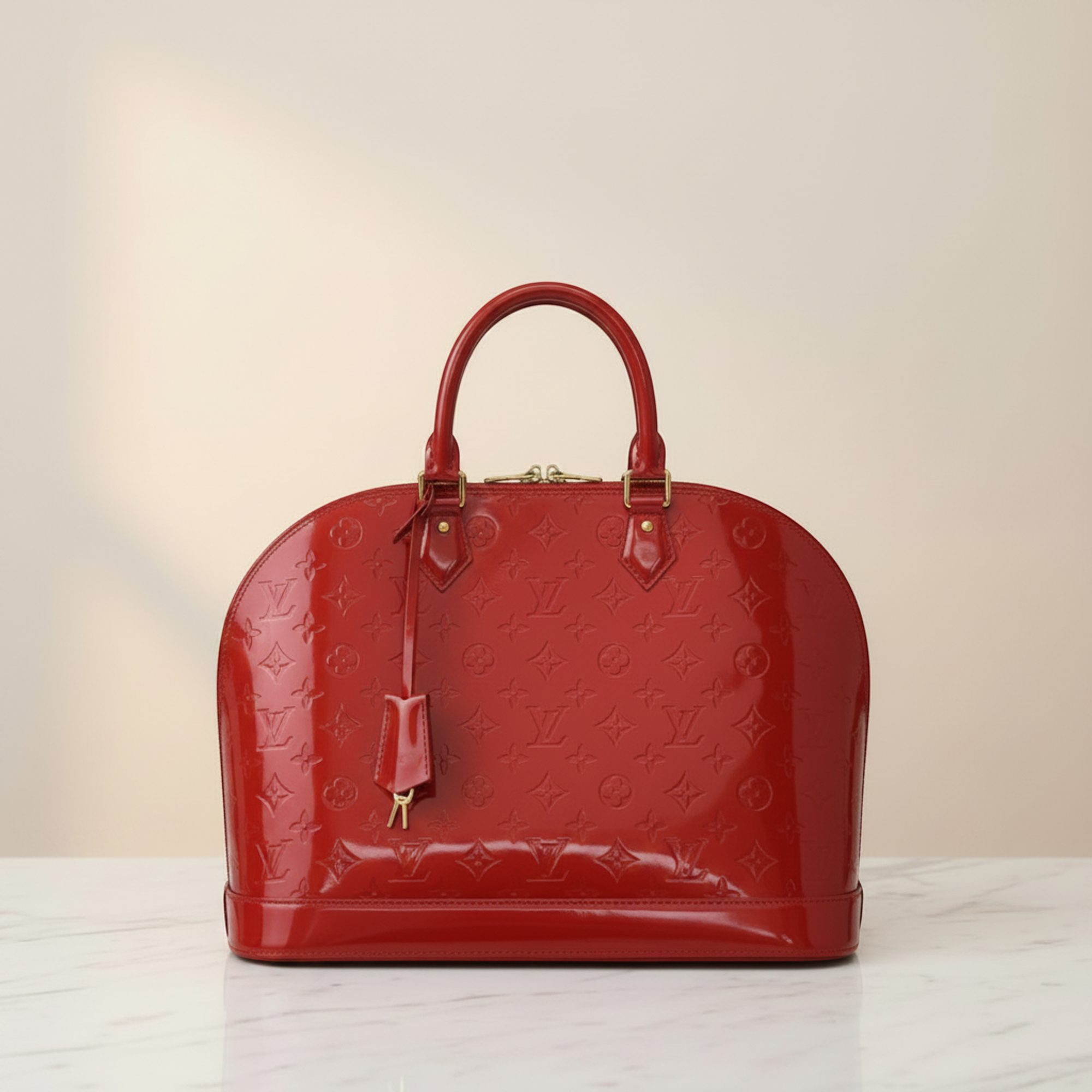 Louis Vuitton Alma GM · Monogram Vernis