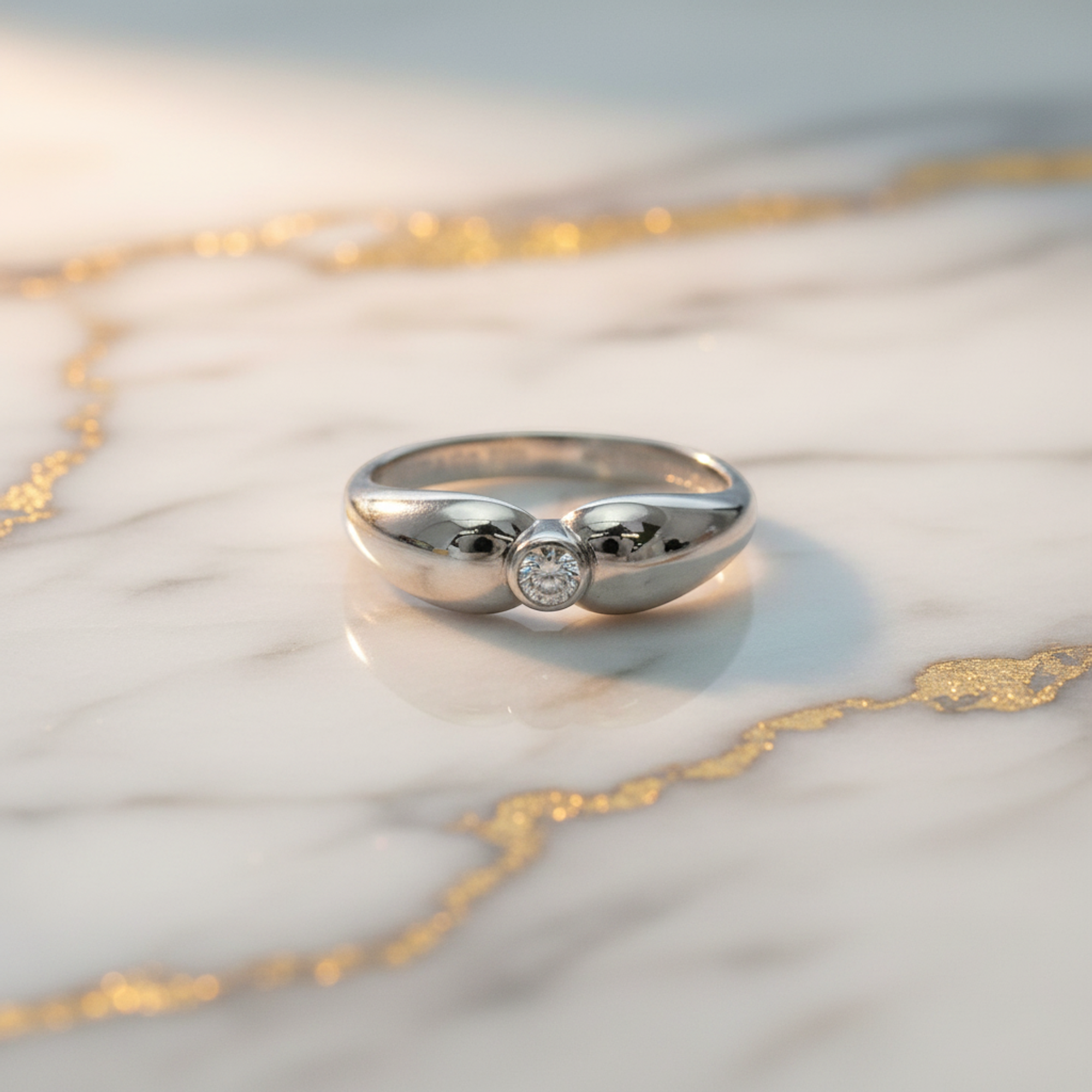 Tiffany Double Teardrop · Diamond · Platinum