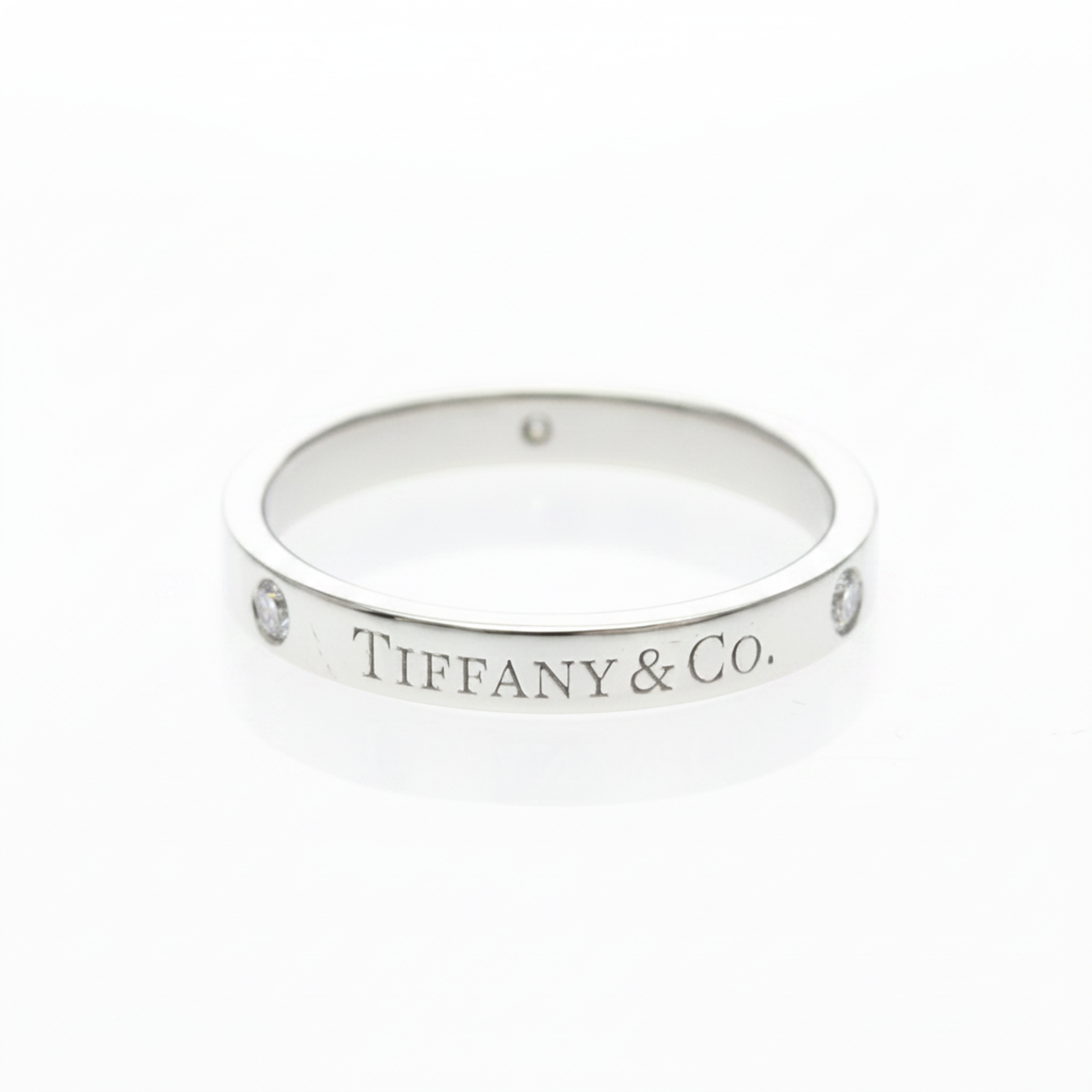 Tiffany Flat Band · Diamonds · Platinum