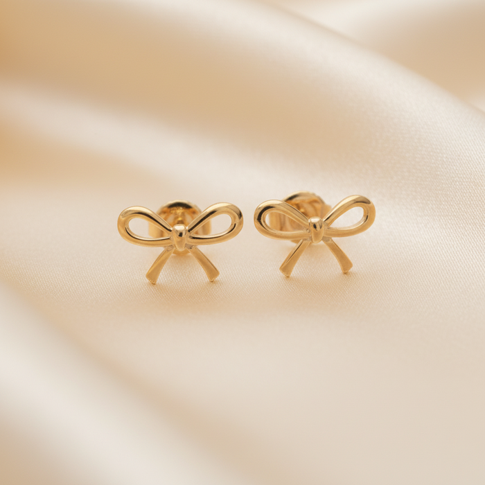 Tiffany Bow · Rose Gold Studs