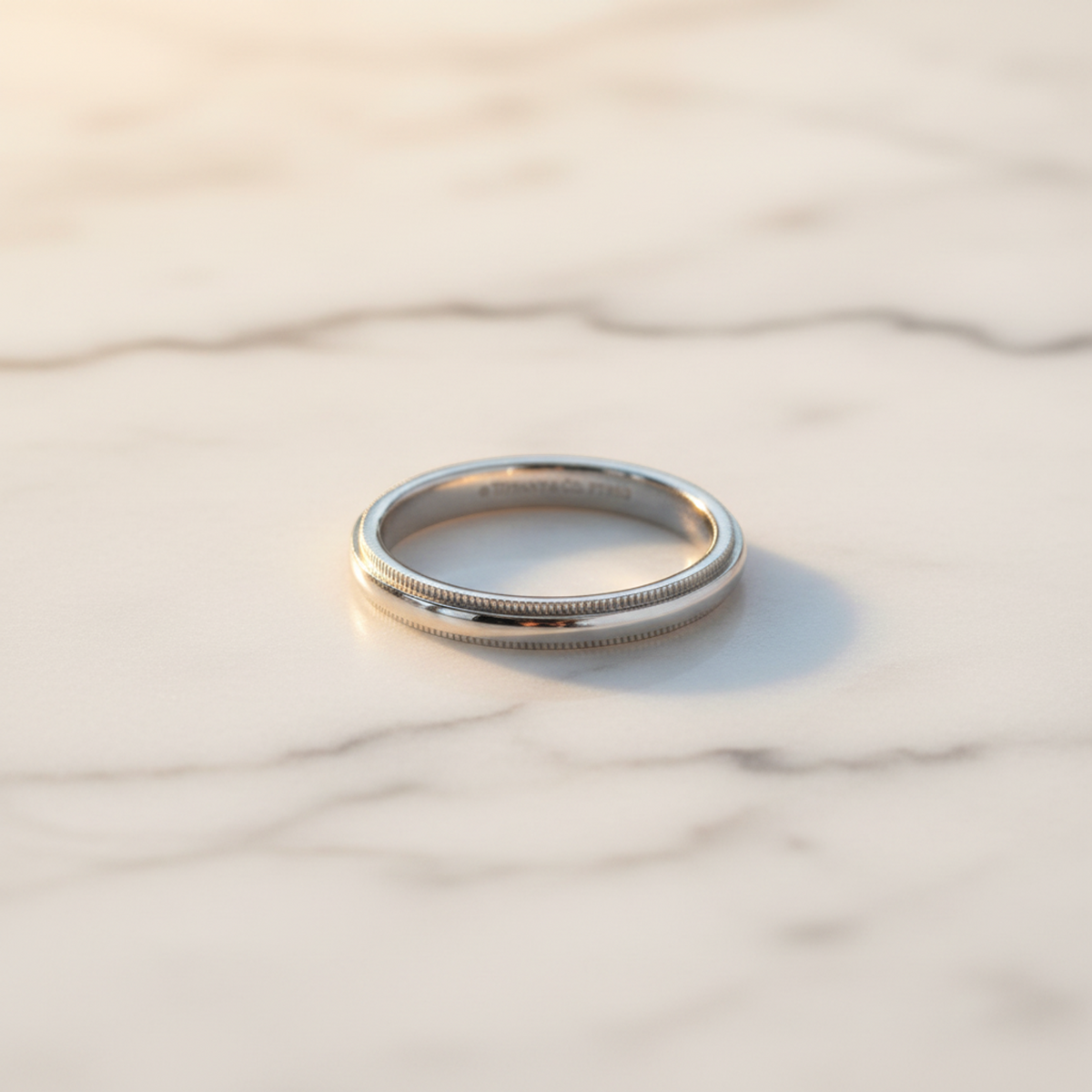 Tiffany Milgrain · Platinum