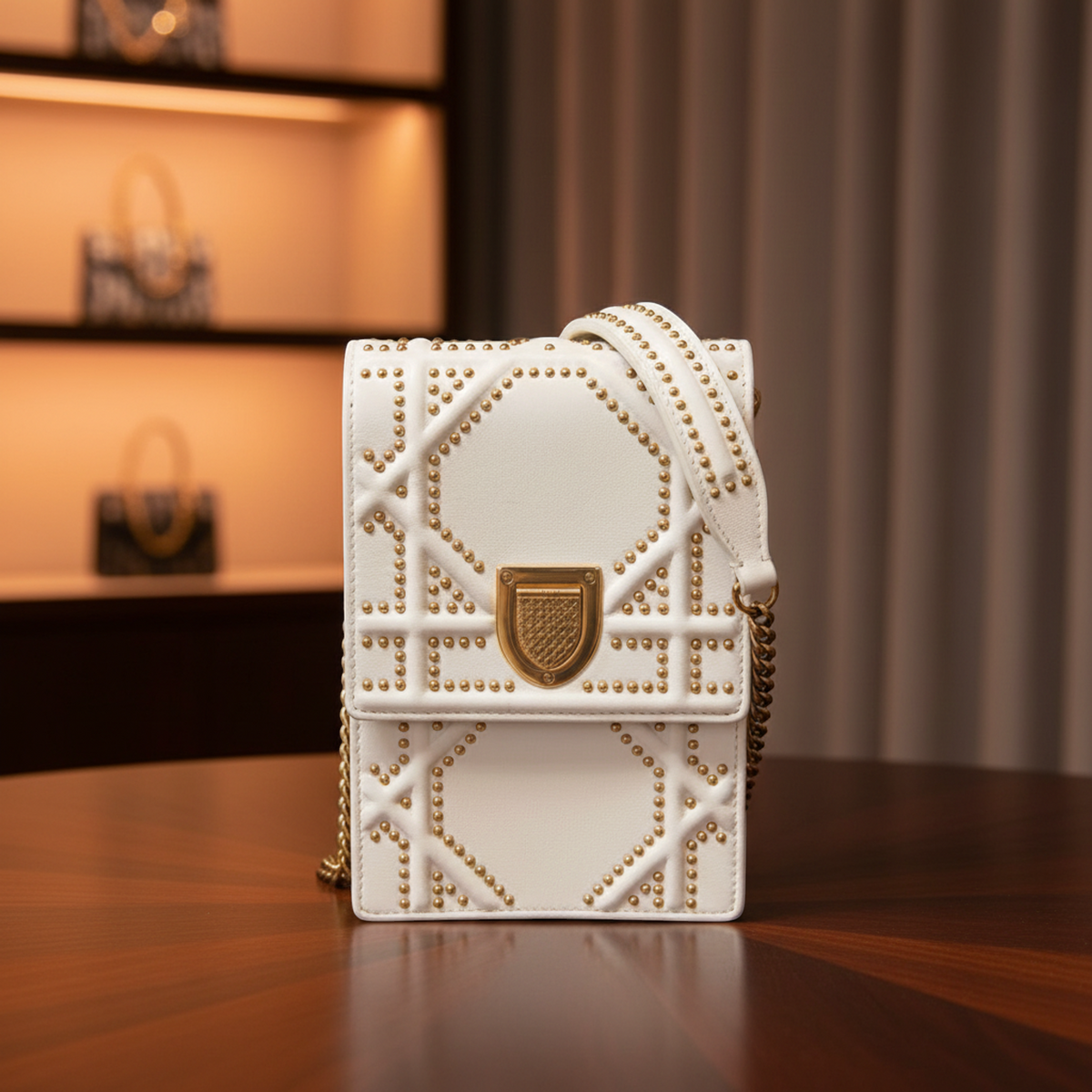 Christian Dior Diorama · Studded Leather