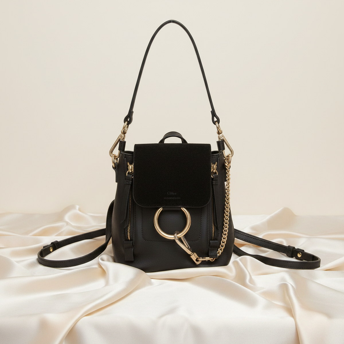 Chloé Faye Mini · Backpack · Leather & Suede