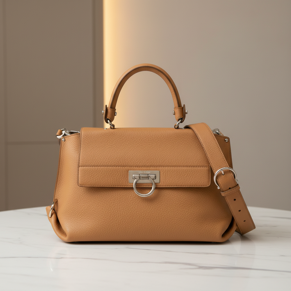 Salvatore Ferragamo Gancini Sophia · Leather