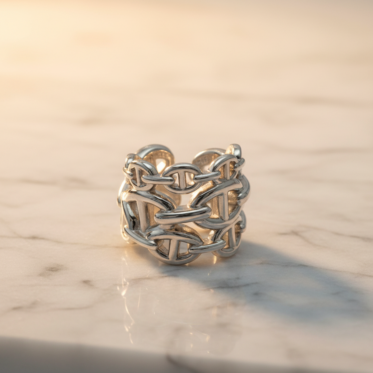 Hermès Chaîne d'Ancre Enchaînée · Silver