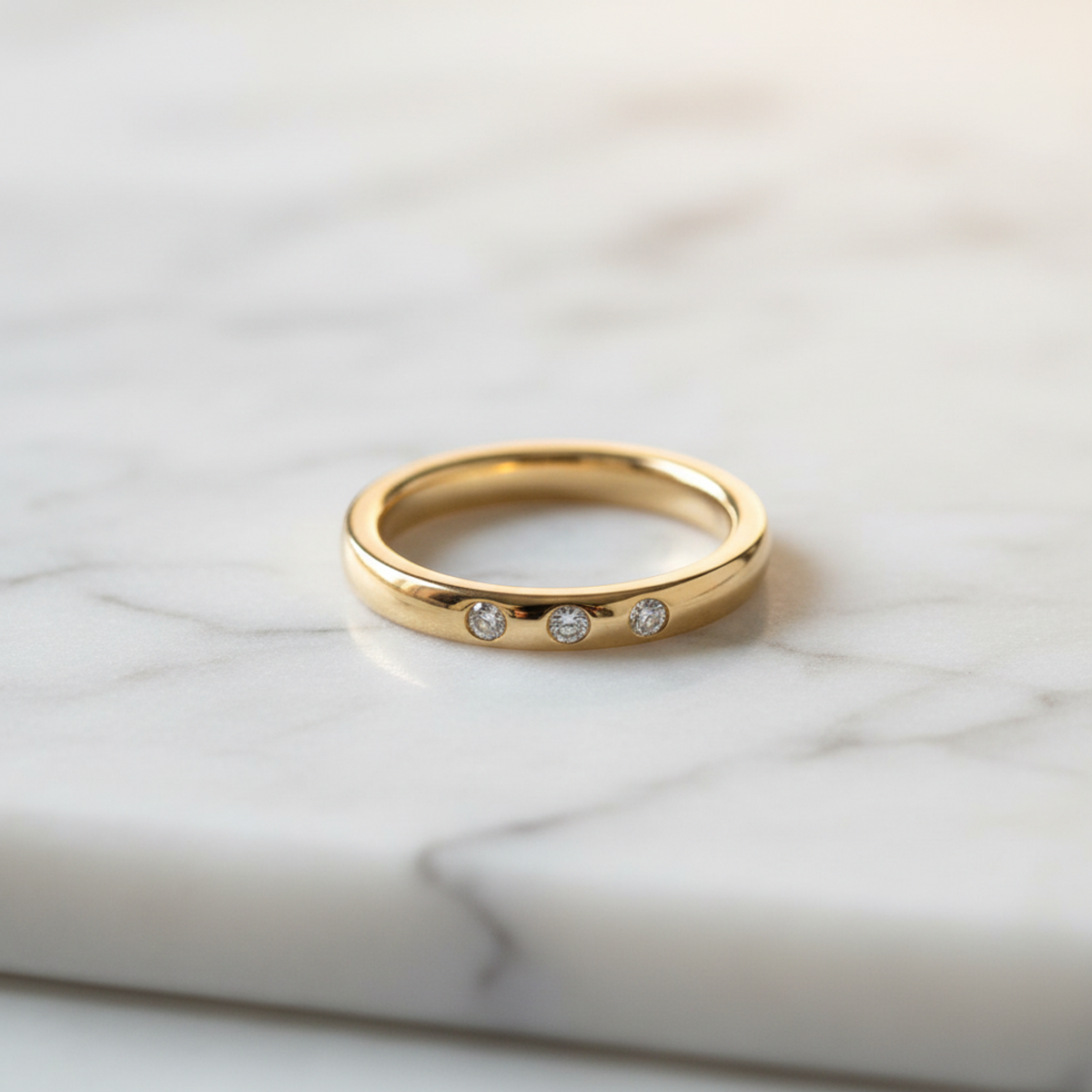 Tiffany Stacking Band · 18K Rose Gold · Diamond