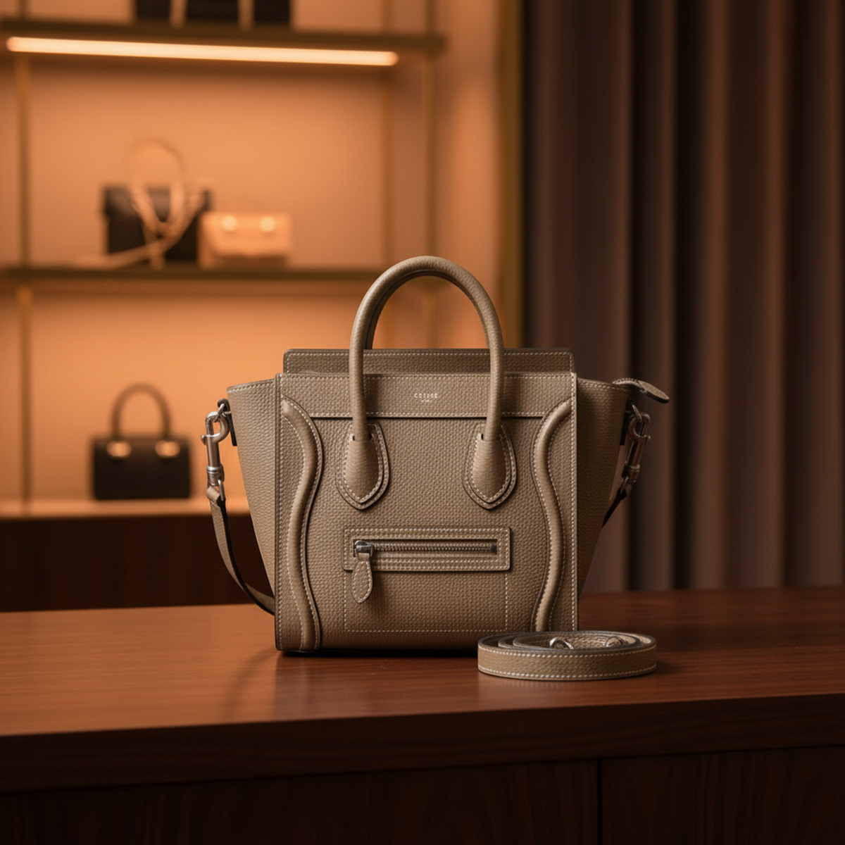 Celine Luggage Nano · Leather