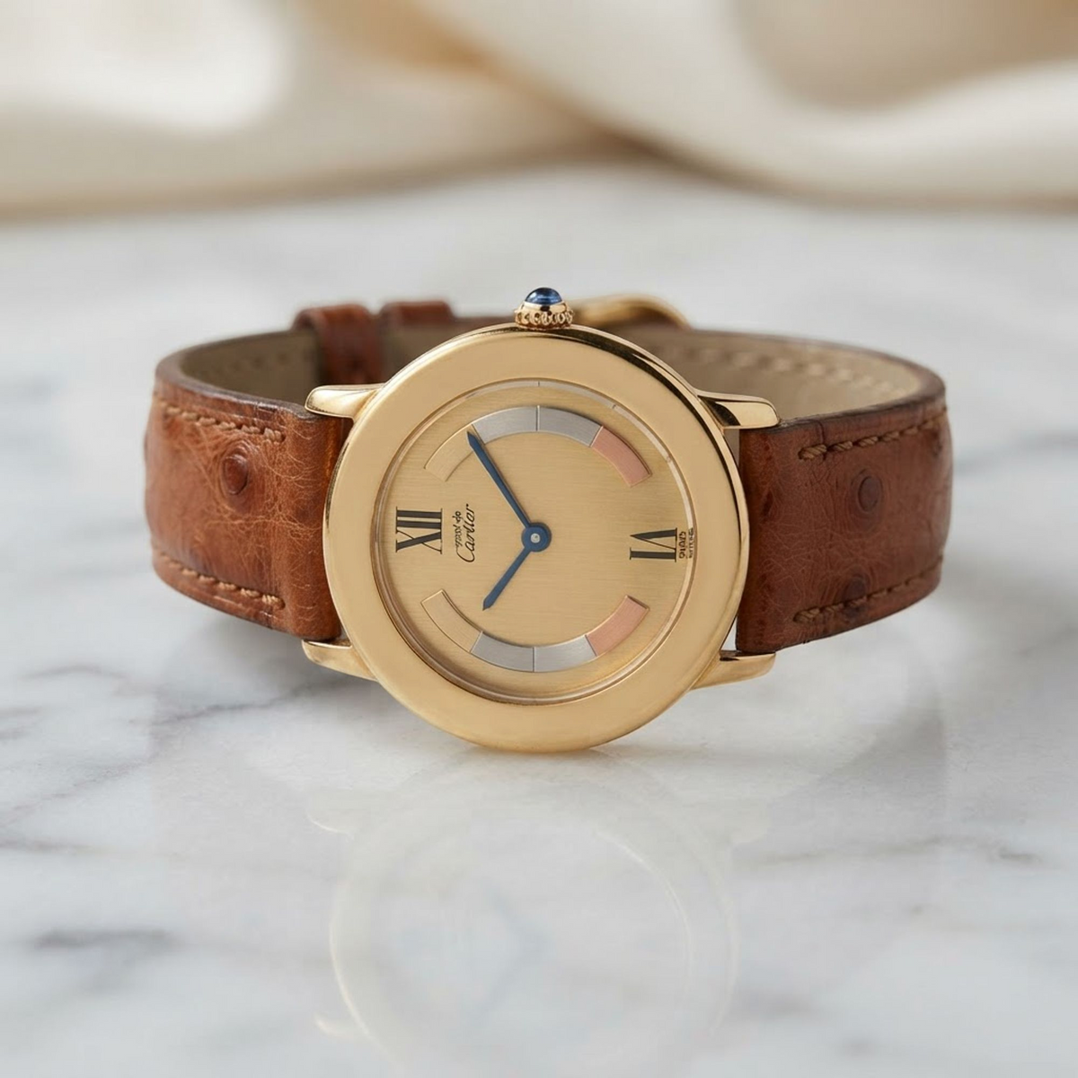 Cartier Must Ronde · Gold Plated · Quartz