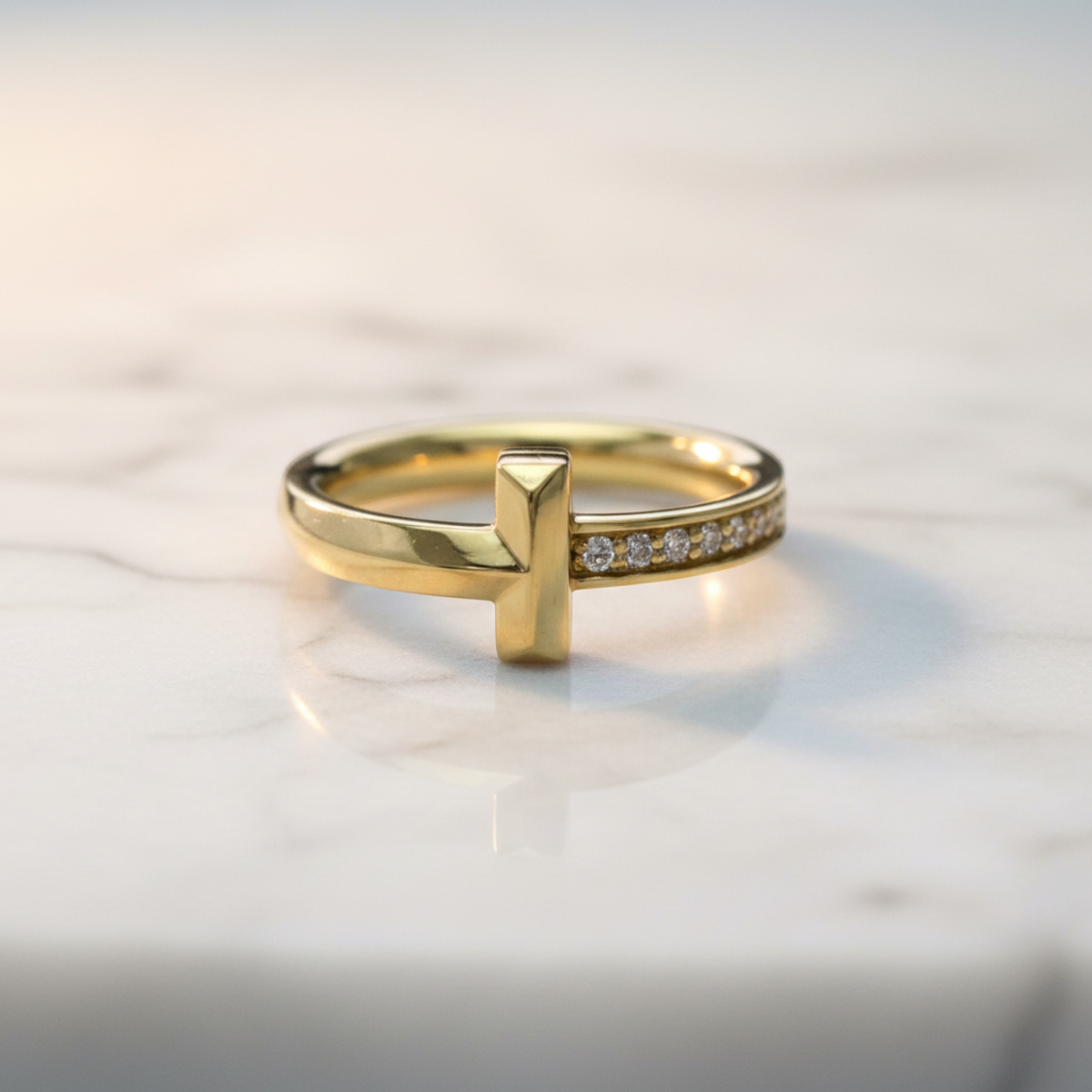 Tiffany T · Diamond · 18K Yellow Gold