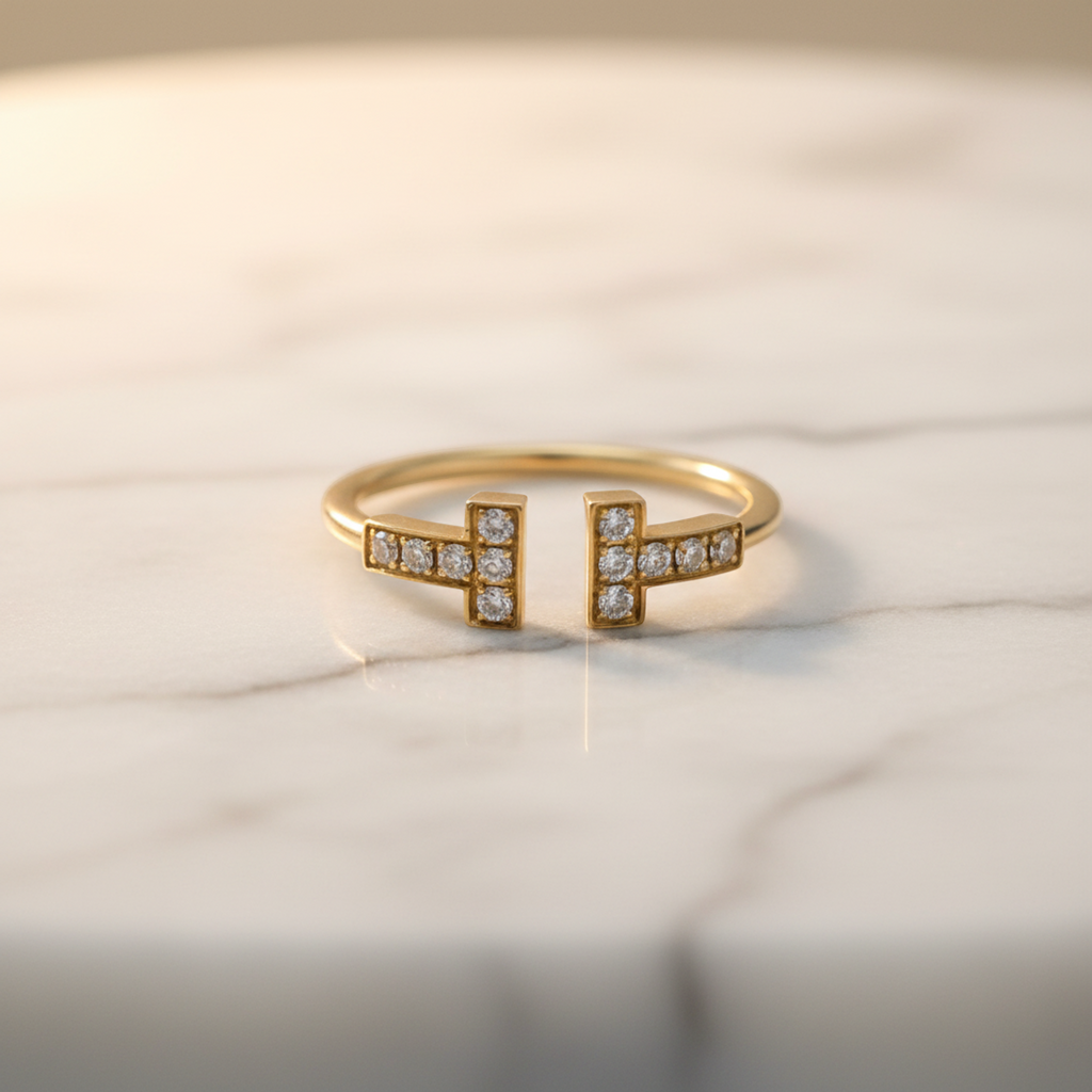 Tiffany T Wire · Rose Gold · Diamond