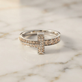 Tiffany T One · 18K White Gold · Diamond · Size 4.5 (EU 51.25)