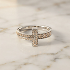 Tiffany T One · 18K White Gold · Diamond · Size 4.5 (EU 51.25)